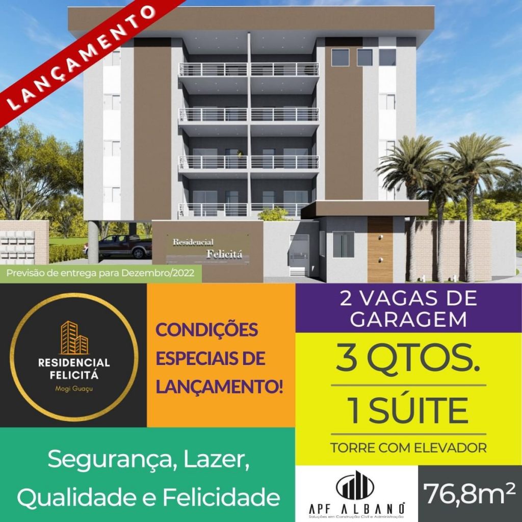 Apartamento Lançamento – Residencial Felicitá Mogi Guaçu Apartamento Lançamento – Residencial Felicitá Mogi Guaçu